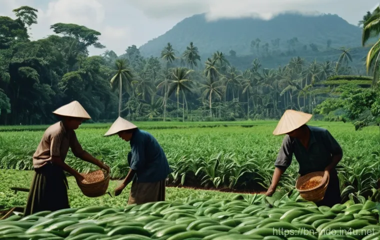 인도네시아의 독립 역사 - **Prompt:** A vivid historical illustration depicting a scene from Dutch colonial Indonesia during t...