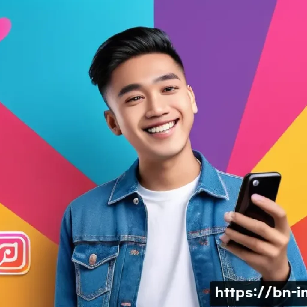 인도네시아 유명 연예인 - A vibrant scene depicting a young Indonesian social media star engaging with fans through a live Ins...