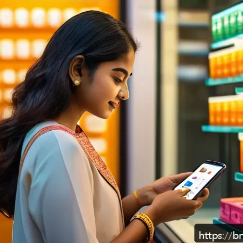 인도네시아의 온라인 쇼핑몰 - A modern e-commerce scene in Indonesia showcasing artificial intelligence in action: a young Bengali...